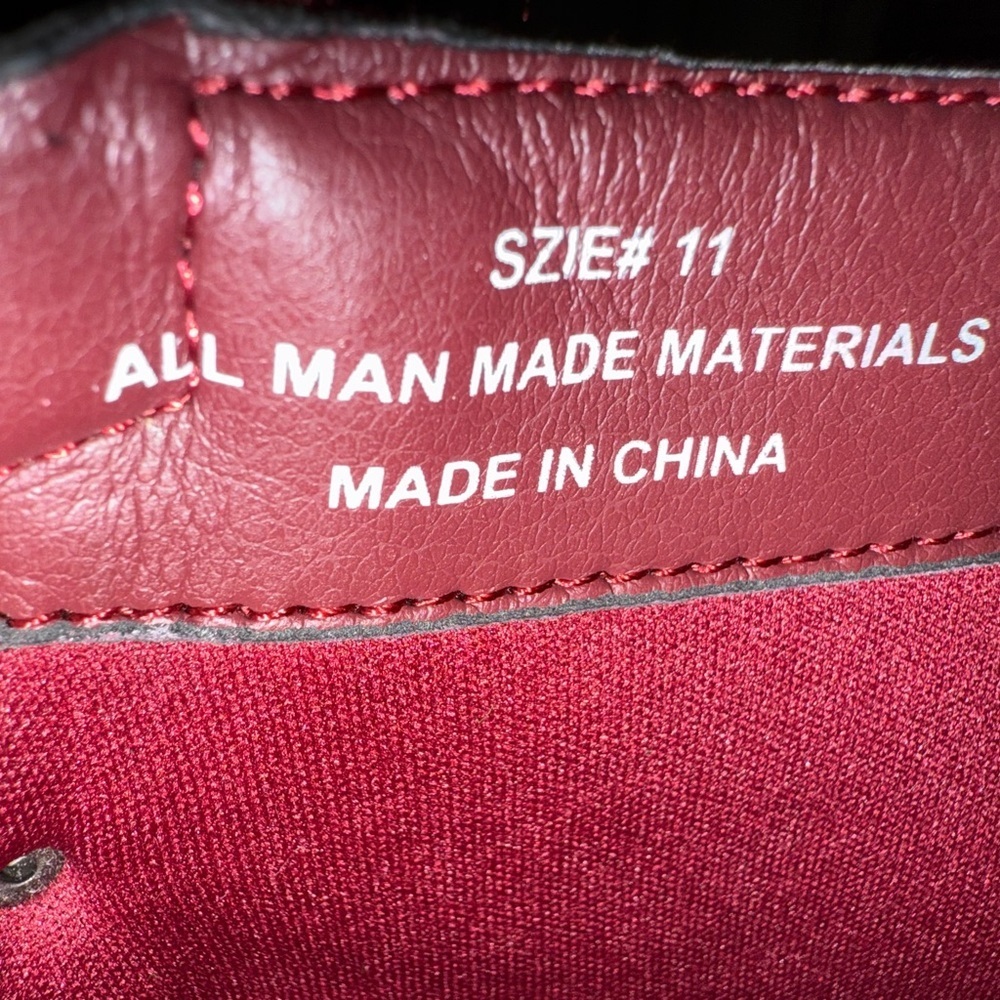 Burgundy Lace-Up Zippered Combat Boots - Picture 8 of 8